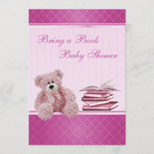 Cute Pink Teddy Elegant Breng een Baby shower uit  Kaart