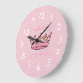 Cute Pink Tiara Grandpa's Little Princess Child Grote Klok (Hoek)