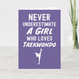 Cute Pink TKD Cards For Baby Girls Kids Taekwondo Kaart