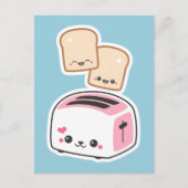 Cute Pink Toaster Briefkaart (Voorkant)