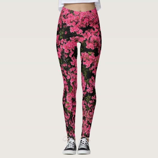 Cute Pink Tree Pattern Girly Leggings (Voorkant)