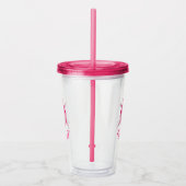Cute Pink Turtle Babe Acryl Drinkbeker (Rechts)