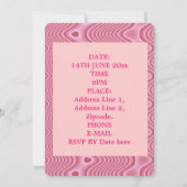 Cute Pink Turtle Babe Birthday Kaart (Achterkant)