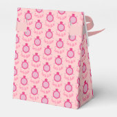 Cute Pink Turtle Babe Favor Box Bedankdoosjes (Achterkant)