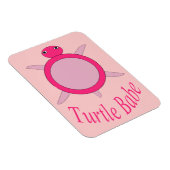 Cute Pink Turtle Babe Magnet Magneet (Rechterzijde)