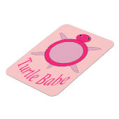 Cute Pink Turtle Babe Magnet Magneet (Linkerzijde)