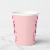 Cute Pink Turtle Babe Papieren Bekers (Rechts)