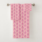 Cute Pink Turtle Babe Patterned Towels Bad Handdoek (Insitu)