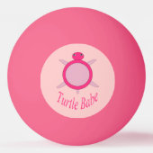 Cute Pink Turtle Babe Ping Pong Ball (Achterkant)