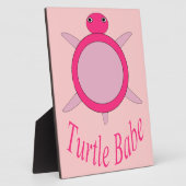 Cute Pink Turtle Babe Plaque Fotoplaat (Zijkant)