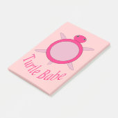 Cute Pink Turtle Babe Post merkt op Pad Post-it® Notes (Schuin)