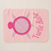 Cute Pink Turtle Babe Sherpa Blanket Deken (Voorkant (horizontaal))