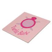 Cute Pink Turtle Babe Tegel Tegeltje (Zijkant)