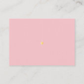 Cute Pink Twinkle Twinkle Book Request Baby shower Informatiekaartje (Achterkant)