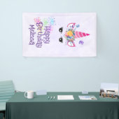 Cute Pink Unicorn Birthday Banner (Beurs)