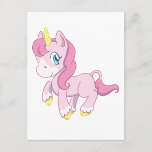 Cute Pink Unicorn Briefkaart