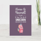 Cute Pink Unicorn Cards Girl Girly Pony Funny Kaart (Voorkant)