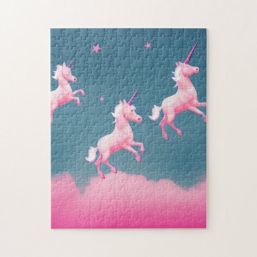 Cute Pink Unicorn Dreams Legpuzzel (Verticaal)