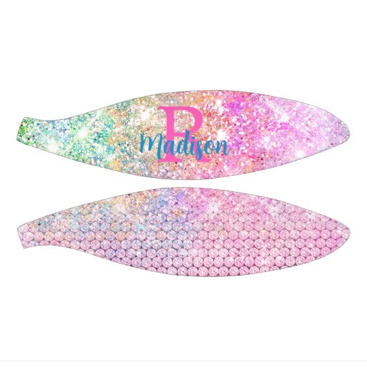 Cute Pink unicorn faux glitter monogram Basketbal (Panelen)