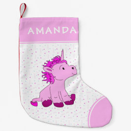 Cute Pink Unicorn Girly Kind Kleine Kerstsok