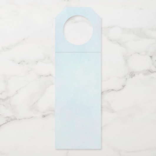 Cute Pink Unicorn met Wings Birthday Flessenhanger (Achterkant)