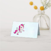 Cute Pink Unicorn met Wings Plaatskaartje (Voorkant)