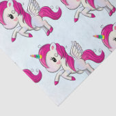 Cute Pink Unicorn met Wings Tissuepapier (Detail)