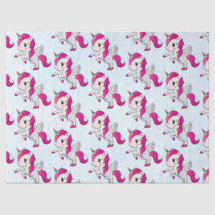 Cute Pink Unicorn met Wings Tissuepapier