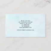 Cute Pink Unicorn met Wings Visitekaartje (Achterkant)