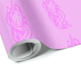Cute Pink Unicorn Pattern Magical Cadeaupapier