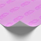 Cute Pink Unicorn Pattern Magical Cadeaupapier (Hoek)