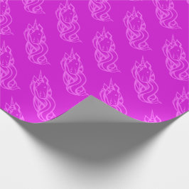 Cute Pink Unicorn Pattern Magical Cadeaupapier