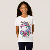 Cute Pink Unicorn T-shirt (Voorkant volledig)