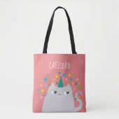 Cute Pink Unicorn Tote Bag (Voorkant)