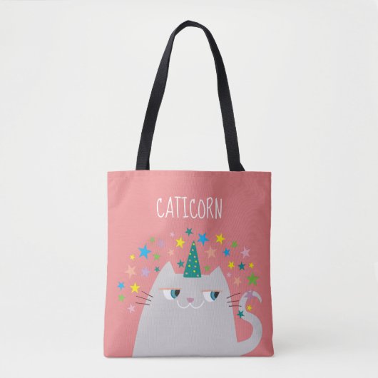 Cute Pink Unicorn Tote Bag (Voorkant)