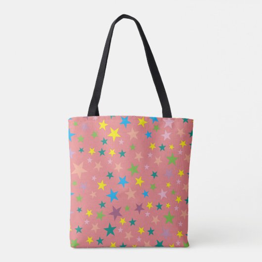 Cute Pink Unicorn Tote Bag (Achterkant)