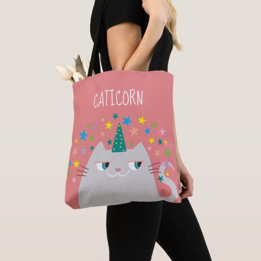 Cute Pink Unicorn Tote Bag (Dichtbij)