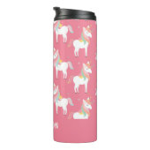 Cute Pink Unicorns Personalized Thermosbeker (Geroteerd rechts)