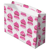 CUTE PINK VALENTIJNSDAG CUPCAKES GROOT CADEAUZAKJE (Achterkant Gekanteld)