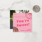 Cute Pink Valentijnse klaslokaal fotokaart van Don Notitiekaartje (Voorkant / Achterkant in situ)