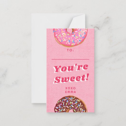 Cute Pink Valentijnse klaslokaal fotokaart van Don Notitiekaartje (Voorkant)