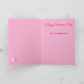 Cute pink Valentine's day  Kaart (Binnen)
