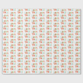 Cute Pink Valentines Day Love You Typography Cadeaupapier (Vlak)