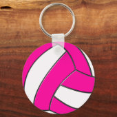 Cute Pink Volleyball Trinkets PERSONALIZED Sleutelhanger (Achterkant)