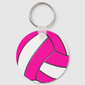 Cute Pink Volleyball Trinkets PERSONALIZED Sleutelhanger (Achterkant)
