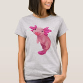 Cute Pink Watercolor Axolotl Women's T-Shirt (Voorkant)