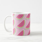 Cute Pink Watermelon Pattern Koffiemok (Links)