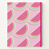 Cute Pink Watermelon Pattern Personalised Notitieboek (Achterkant)