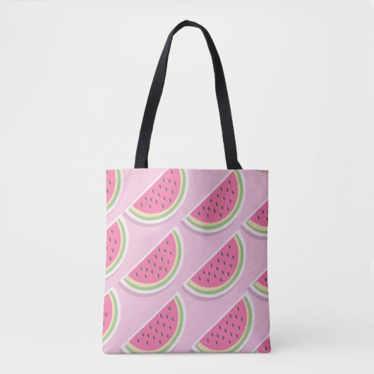 Cute Pink Watermelon Pattern Tote Bag (Voorkant)