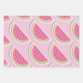 Cute Pink Watermelon Slices Inpakpapier Vel (Voorkant)